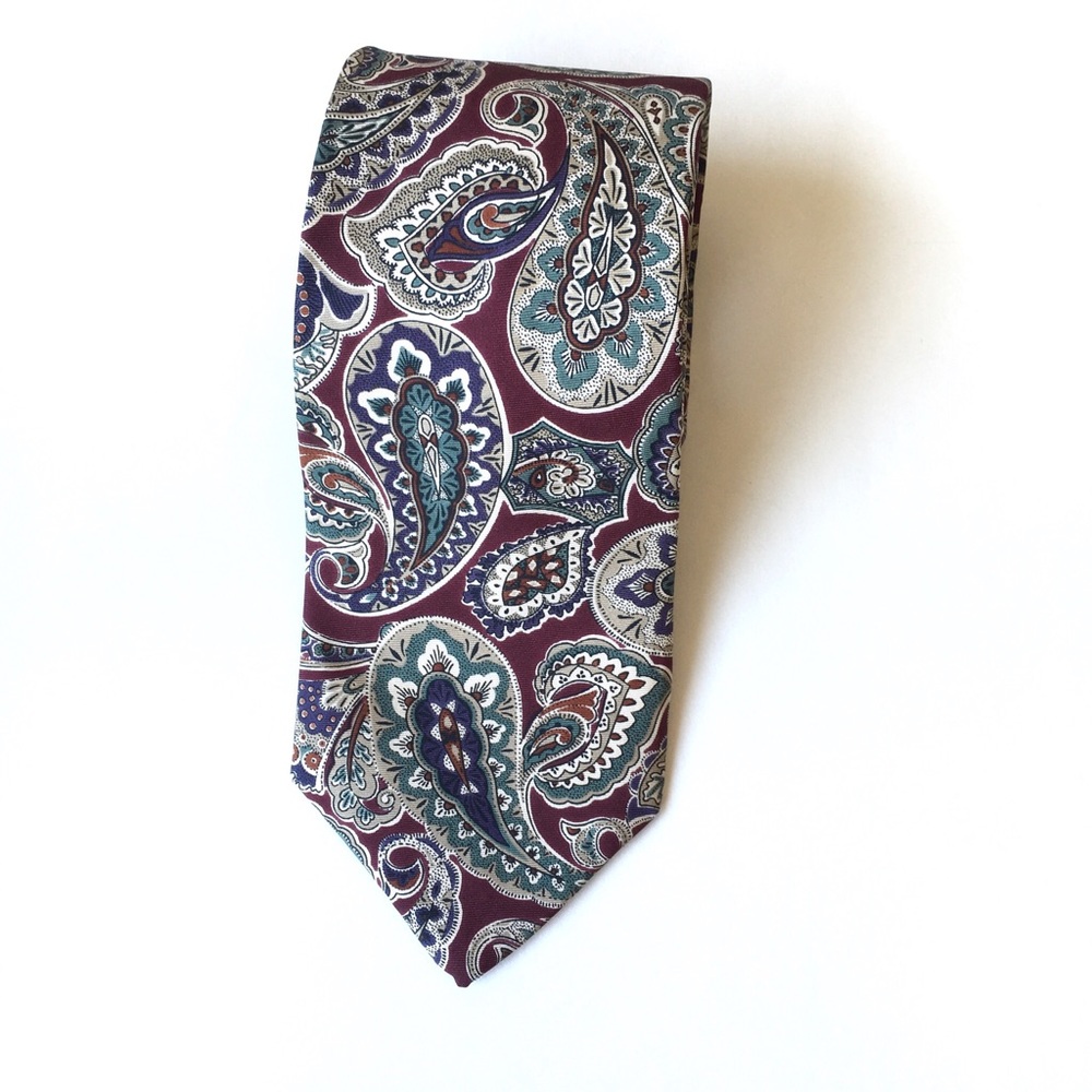 Christian Dior Monsieur Silk Paisley Print Tie